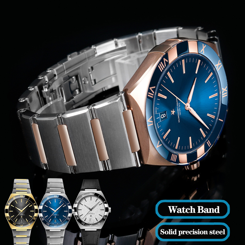 Omega Watch Constellation - سوار ساعة من الفولاذ الدقيق ،