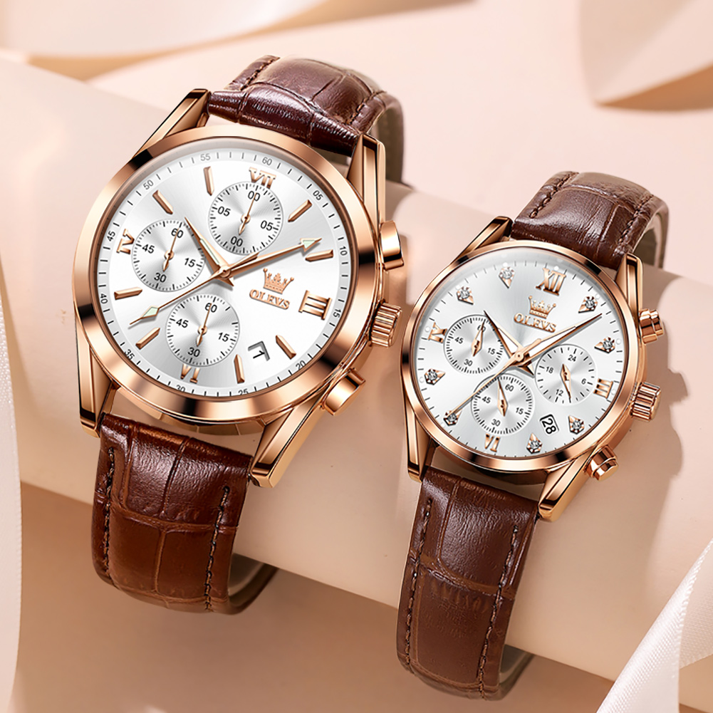 ساعة زوجين مقاومة للماء من OLE - مراجعة Leather Watch Band Men وسعره