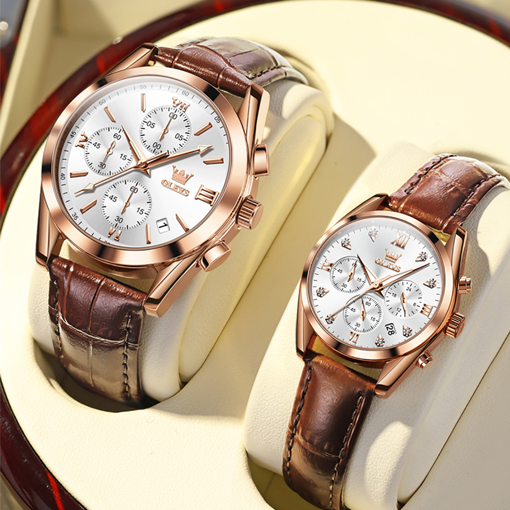 ساعة زوجين مقاومة للماء من OLE - مراجعة Leather Watch Band Men وسعره
