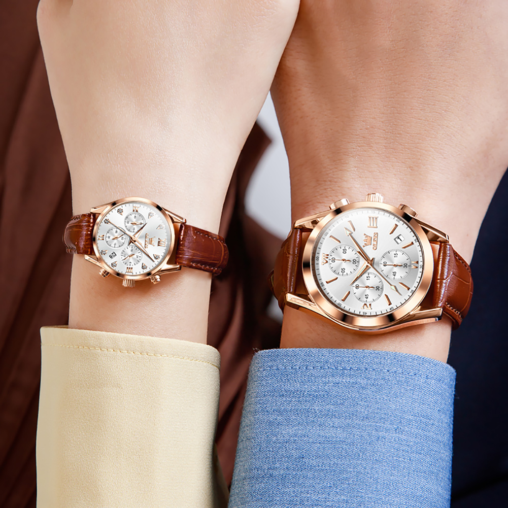 ساعة زوجين مقاومة للماء من OLE - مراجعة Leather Watch Band Men وسعره