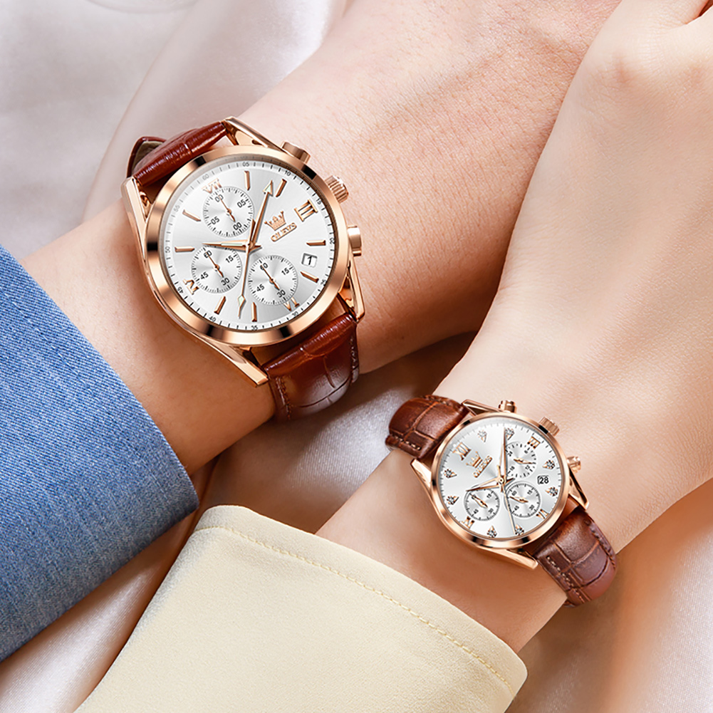 ساعة زوجين مقاومة للماء من OLE - مراجعة Leather Watch Band Men وسعره